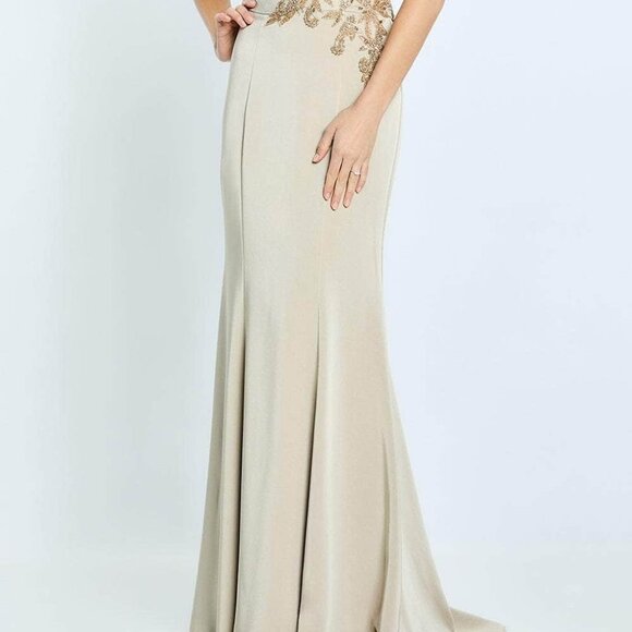 Montage by Mon Cheri M502  Mother of the Bride Dress Bisque size 8 - Picture 4 of 6